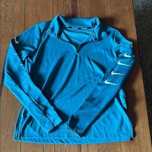Nike Teal Long Sleeve Quarter-Zip Top